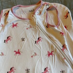 Kyte BABY Pink and Cream Unicorn Sleep Sack